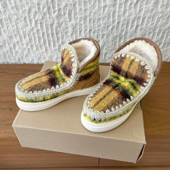 Mou Yellow-Brown Colorway Eskimo Series Snow Boots - Picture 3 of 9